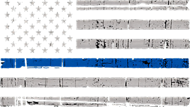 Thin Blue Line Flag  Police Pocket Size Flag Kids T-Shirt