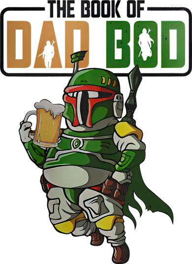 The Book Of Dad Bod Fat Dad Funny Beer Drinking Mando Dad Fathers Day T-Shirt
