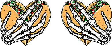 Taco Boobs Skull hands Cinco De Mayo Women's Sweatshirt