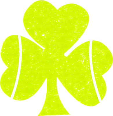 Tennis Ball St Patricks Day Shamrock Mousepad