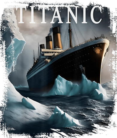 Titanic Boat Vintage Cruise Ship Sailing in 1912 hit Iceberg Kids T-Shirt