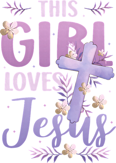 This Girl Loves Jesus Cute Christian Girl Jesus Kids Sweatshirt