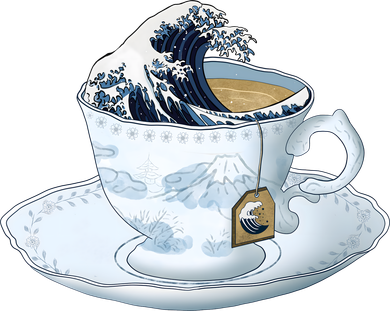 Tea Great Wave Off Kanagawa Coaster