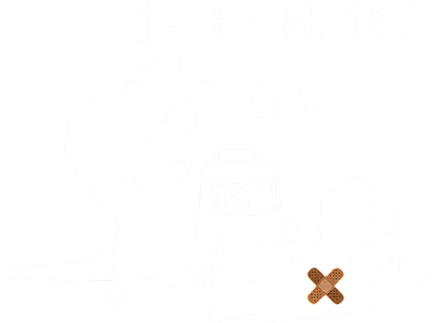 T-Rex Hates CPR Dinosaurs Funny Nurse day Kids T-Shirt