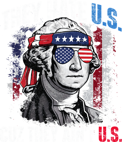 They Hate Us Cuz They Ain't Us USA American Flag 4th of July 11oz C Handle Ceramic Mug