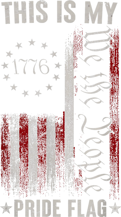 This Is My Pride Flag 1776 American 4th Of July Patriotic Kids T-Shirt