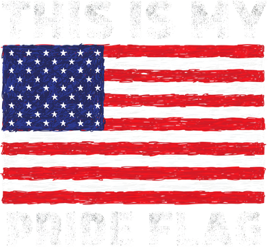 This Is My Pride Flag USA American Flag Kids T-Shirt