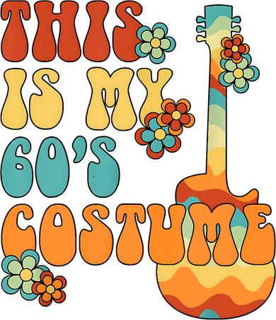 This Is My 60's Costume 60s Party Outfit Groovy Hippie Style Button
