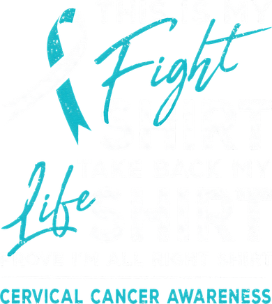 This Is My Fight Cervical Cancer Awareness White Teal Ribbon Kids T-Shirt