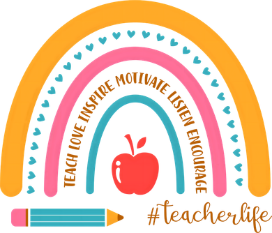 Teacher Life Love Inspire Motivate Rainbow Doggie Tank
