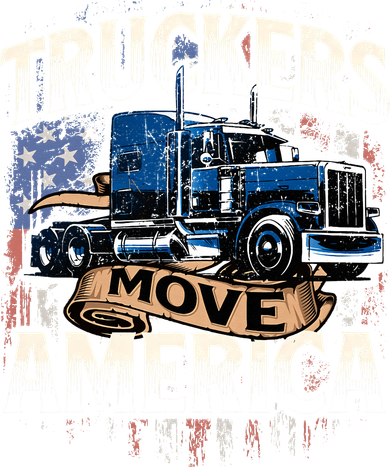 Truckers Move America Semi Truck Driver Trucking Big Rig Baby Bodysuit