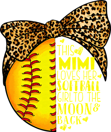 This Mimi Loves Her Softball Mother'S Day Leopard Women's Tank Top