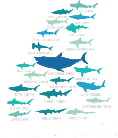 Types Of Shark Megalodon Great White Nurse Shark Mousepad