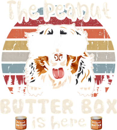 The Peanut Butter Box Is Here Funny Bernese Mountain Dog Women's V-Neck T-Shirt