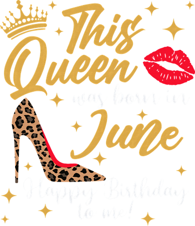 This Queen Was Born In June Happy Birthday To Me Tank Top