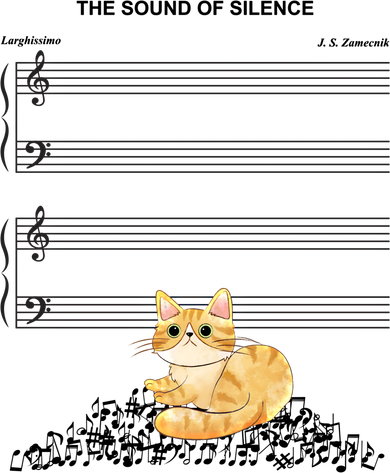 The Sound Of Silence Music And Cat Lover Meaningful Gift Kids T-Shirt