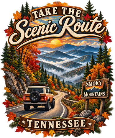 Take The Scenic Route – Smoky Mountains Tennessee Kids Hoodie