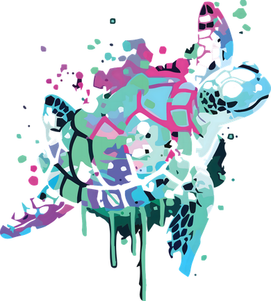 Turtle Watercolor Sea Ocean Wildlife Animal Kids T-Shirt