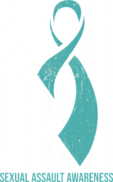 USA American Flag Teal Ribbon April Sexual Assault Awareness Polo