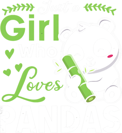 Ust A Girl Who Loves Pandas Cute Panda Women's T-Shirt