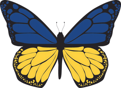 Ukraine Butterfly Illustration Kids Sweatshirt