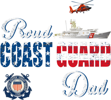 Us Coast Guard Dad Uscg American Flag Vintage Cool Gift Button