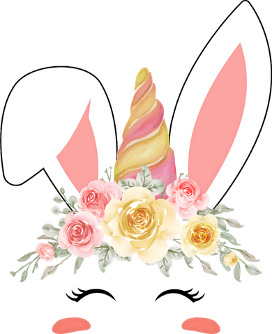 Unicorn Easter Floral Bunny Toddler T-Shirt