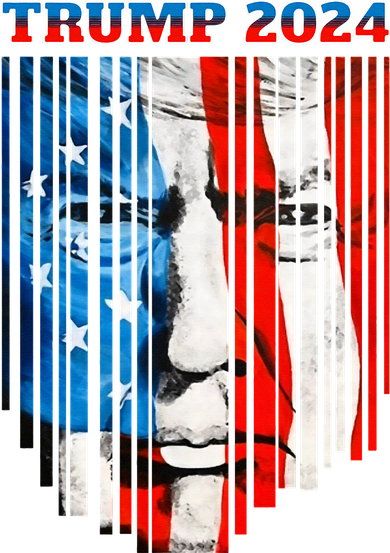 US Flag Face Trump 2024 Vintage Donald Trump 4th of July Doddie Hoodie