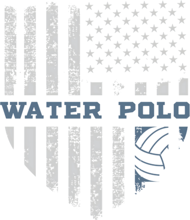 Usa Flag Vintage Water Polo Lovers Gift Design Present Gift Long Sleeve Shirt
