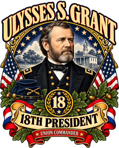 Ulysses S. Grant 18th President Union Commander Women's Dry Zone Grid Polo