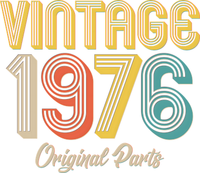 Vintage 1976 Original Parts Retro 50th Birthday  Bucket Hat