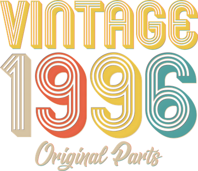 Vintage 1996 Original Parts Retro 30th Birthday  Bucket Hat