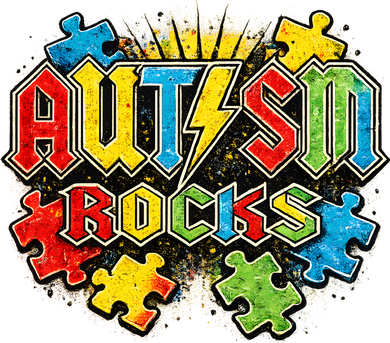 Vintage Autism Rocks Puzzle Pieces Women's T-Shirt