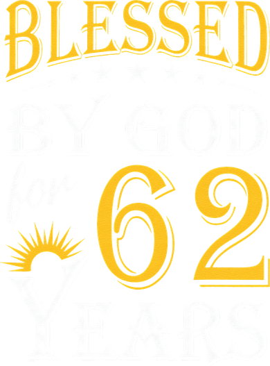 Vintage Blessed By God For 62 Years Happy 62nd Birthday Doggie Tank