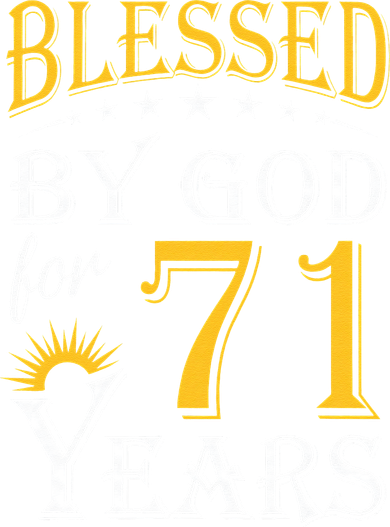 Vintage Blessed By God For 71 Years Happy 71st Birthday Doggie Tank