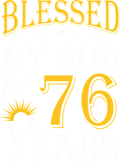 Vintage Blessed By God For 76 Years Happy 76th Birthday Coaster