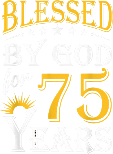 Vintage Blessed by God for 75 years Happy 75th Birthday Coaster