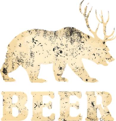 Vintage Bear Deer Funny Beer Women's T-Shirt