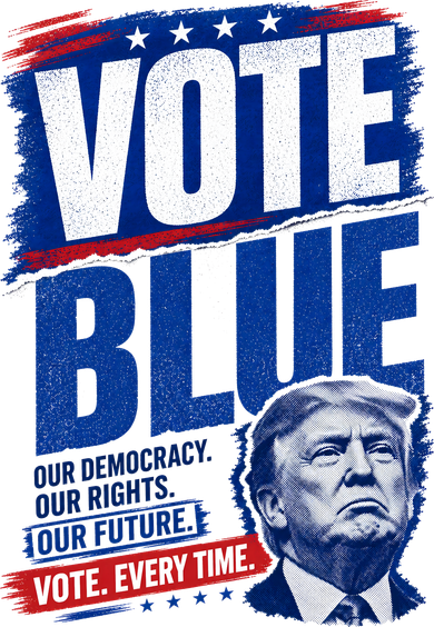 Vote Blue Our Democracy Rights Future Anti Trump Golf Towel