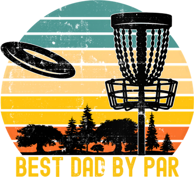 Vintage Disc Golf Dad Present Best Dad By Par Disk Golf Gift Toddler T-Shirt