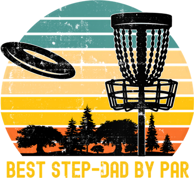 Vintage Disc Golf Dad Present Best Stepdad By Par Disk Golf Gift Toddler T-Shirt