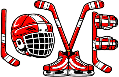 Valentines Day Love Ice Hockey Kids Hoodie