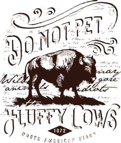 Vintage Do Not Pet The Fluffy Cows American Bison Women's Sweatshirt