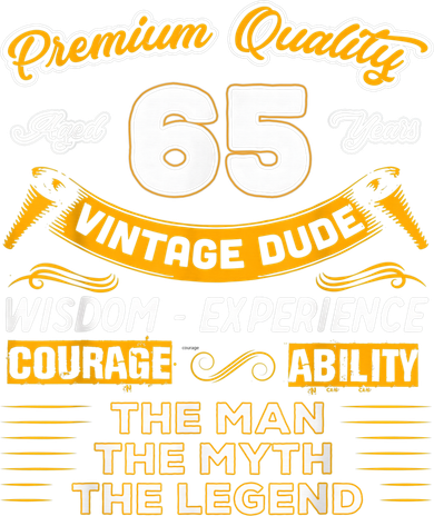 Vintage Dude The Man Myth Legend 65 Yrs 65th Birthday Shirt Coaster