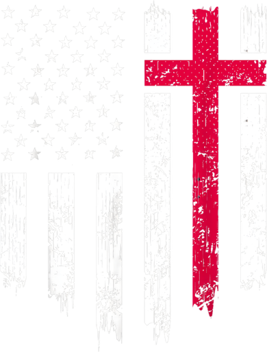 Vintage Distressed USA Flag Cross Christian Faith Gift Women's Tank Top