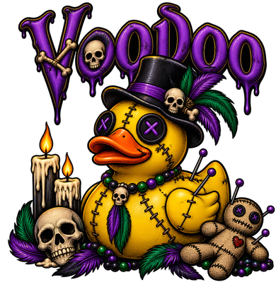 Voodoo Duck With Skull And Candle Creepy Halloween Coffee Mug