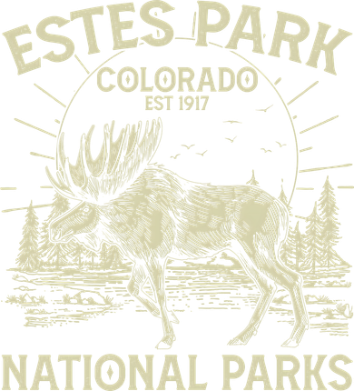 Vintage Estes Park Colorado National Parks Est 1917 Kids T-Shirt