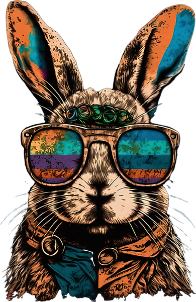 Vintage Easter Rabbit Retro Polo