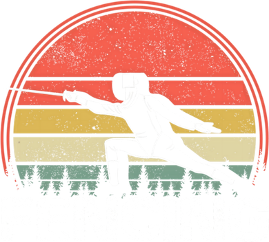 Vintage Fencer Retro Fencing Sports Duel Fight Saber Rapier Gift Doddie Hoodie