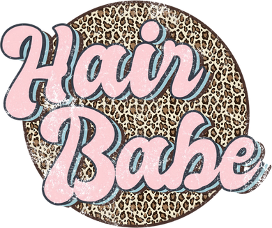 Vintage Hair Babe Hairdresser Leopard Pattern Hair Stylist Gift Baby Bodysuit
